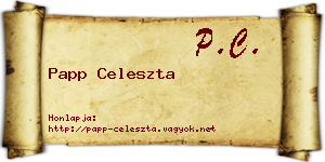 Papp Celeszta névjegykártya